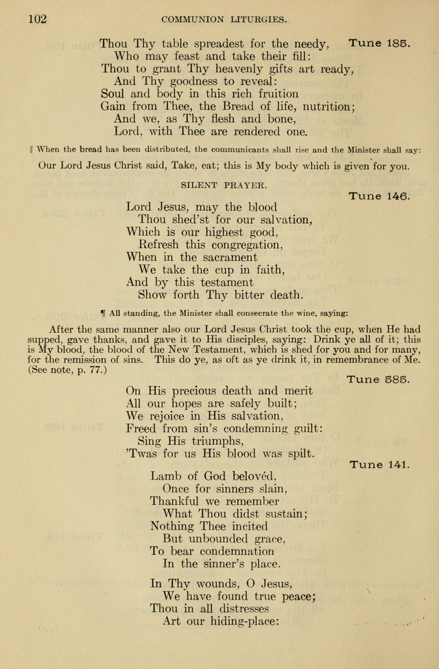 The Liturgy and the Offices of Worship and Hymns of the American Province of the Unitas Fratrum, or the Moravian Church page 102