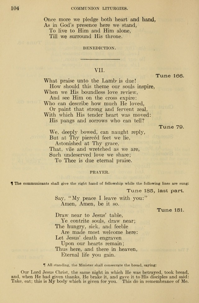 The Liturgy and the Offices of Worship and Hymns of the American Province of the Unitas Fratrum, or the Moravian Church page 104
