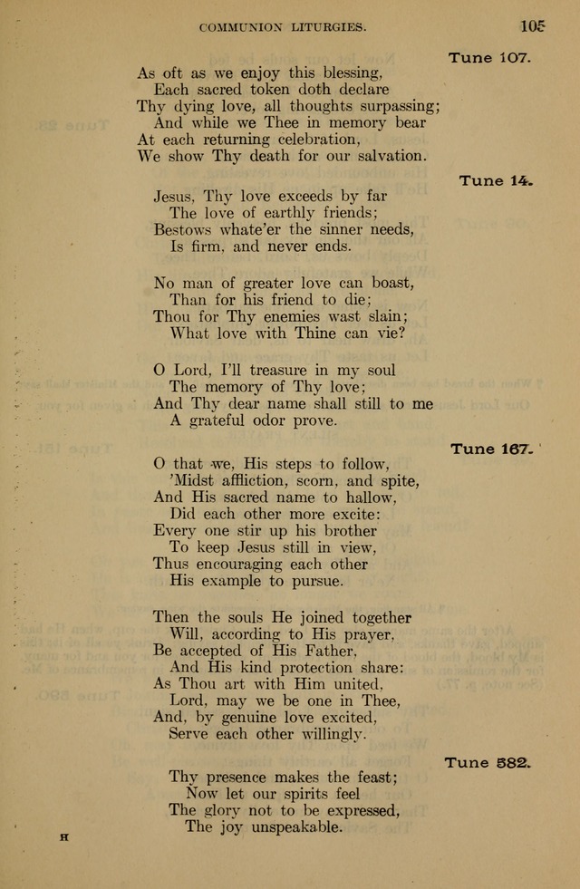 The Liturgy and the Offices of Worship and Hymns of the American Province of the Unitas Fratrum, or the Moravian Church page 105