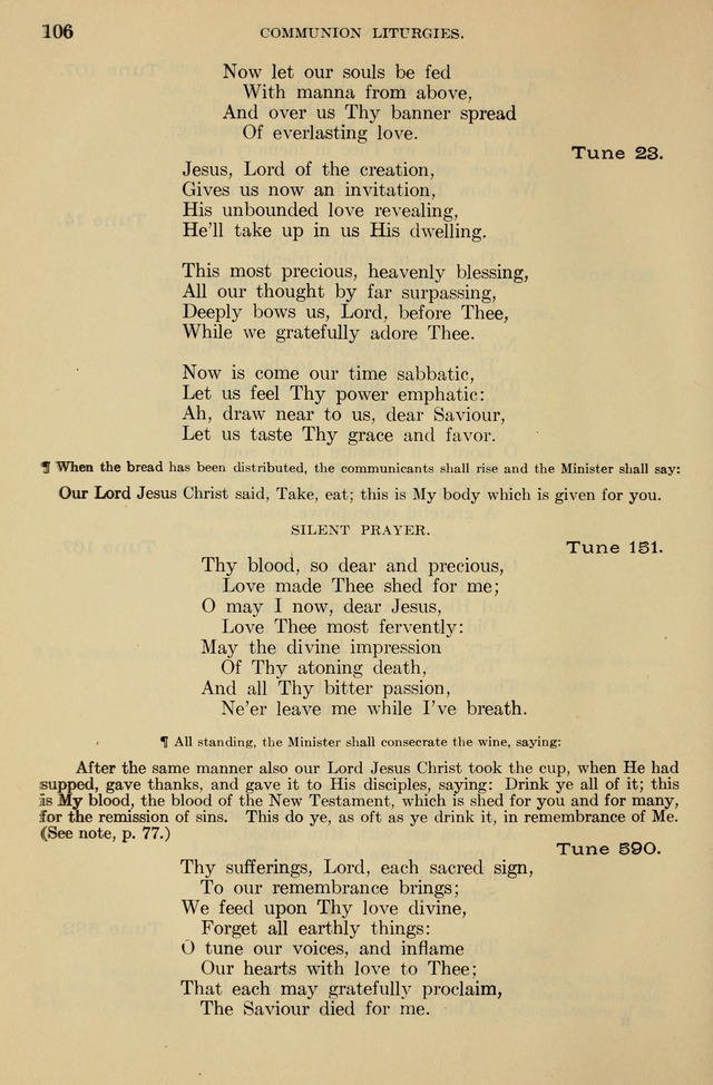 The Liturgy and the Offices of Worship and Hymns of the American Province of the Unitas Fratrum, or the Moravian Church page 106