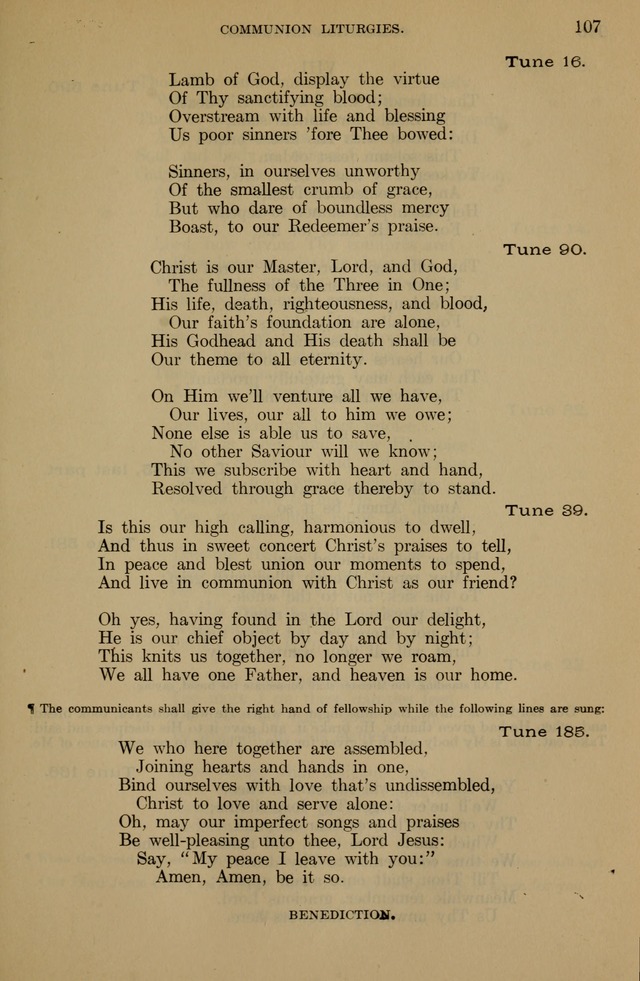 The Liturgy and the Offices of Worship and Hymns of the American Province of the Unitas Fratrum, or the Moravian Church page 107
