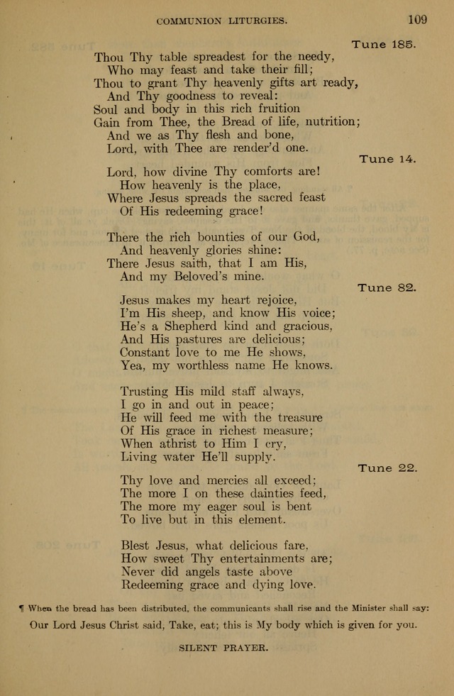 The Liturgy and the Offices of Worship and Hymns of the American Province of the Unitas Fratrum, or the Moravian Church page 109