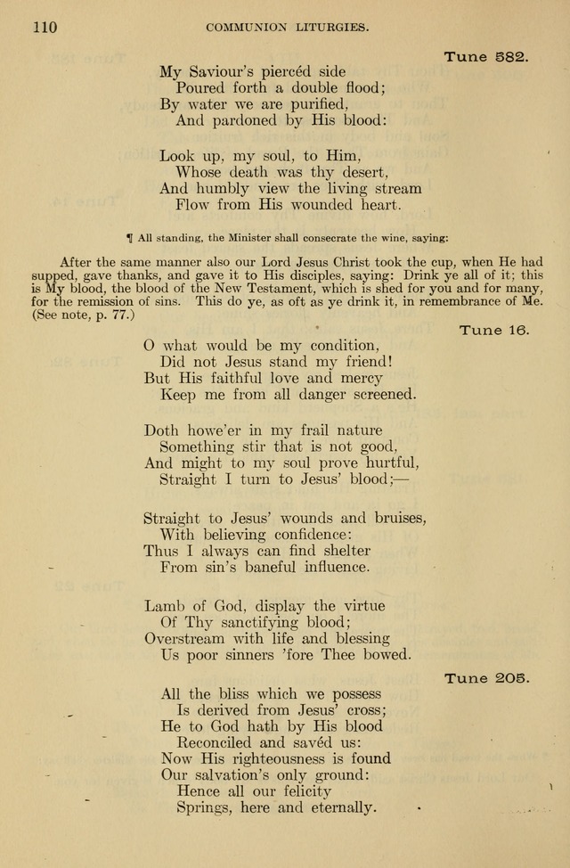 The Liturgy and the Offices of Worship and Hymns of the American Province of the Unitas Fratrum, or the Moravian Church page 110