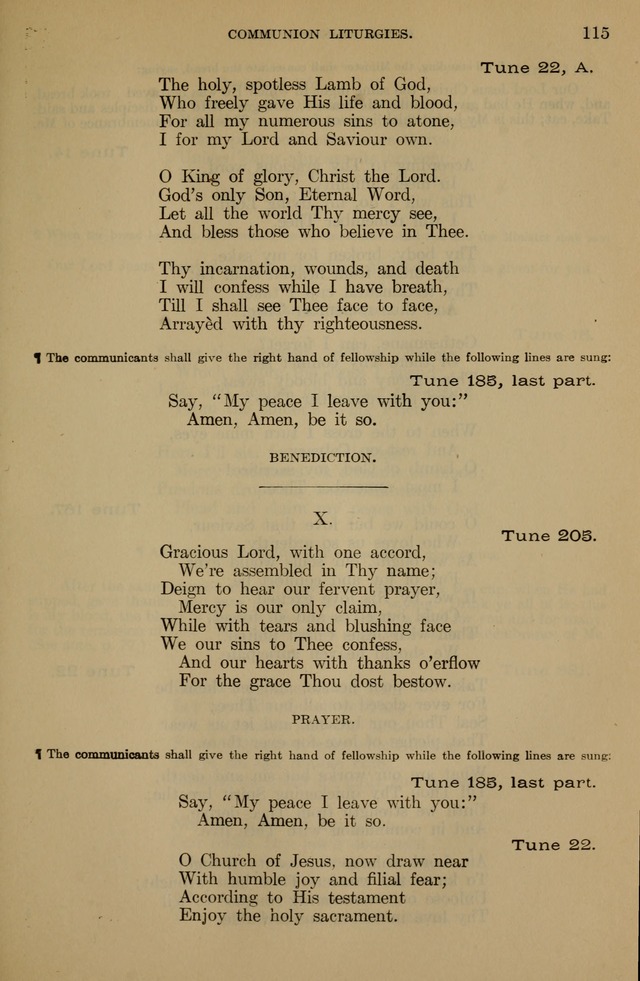 The Liturgy and the Offices of Worship and Hymns of the American Province of the Unitas Fratrum, or the Moravian Church page 115