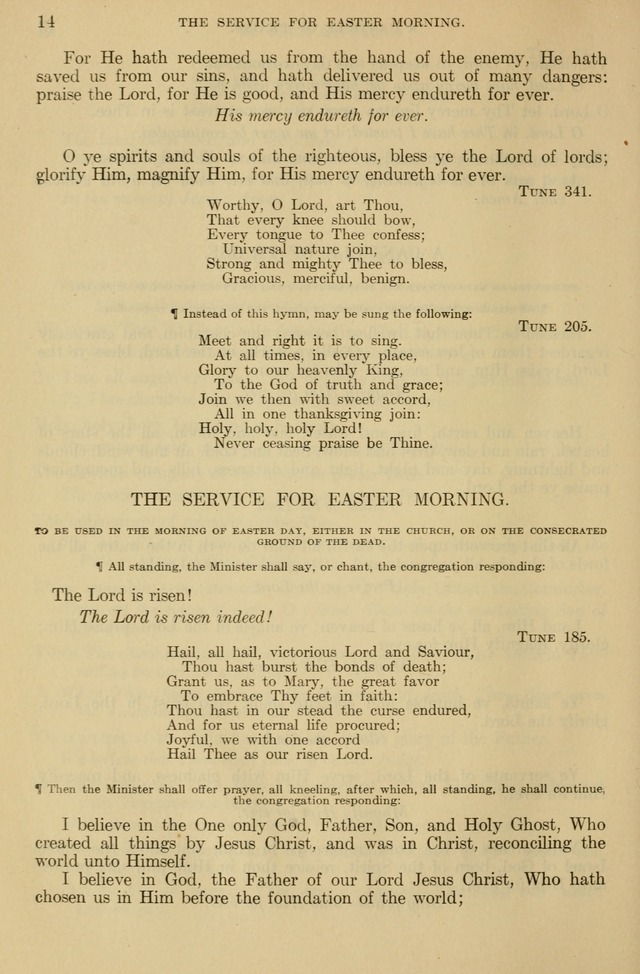 The Liturgy and the Offices of Worship and Hymns of the American Province of the Unitas Fratrum, or the Moravian Church page 14