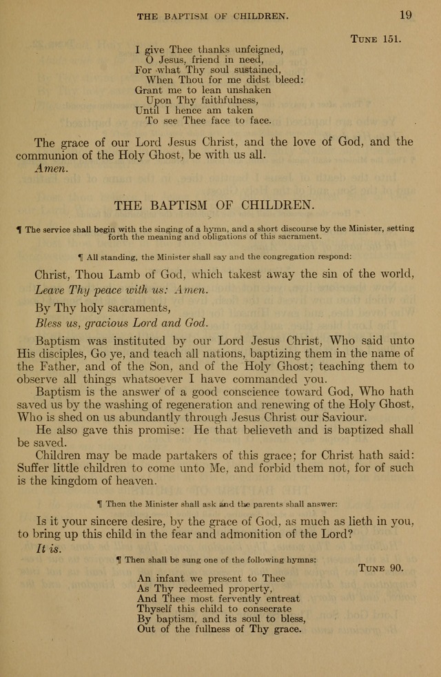 The Liturgy and the Offices of Worship and Hymns of the American Province of the Unitas Fratrum, or the Moravian Church page 19