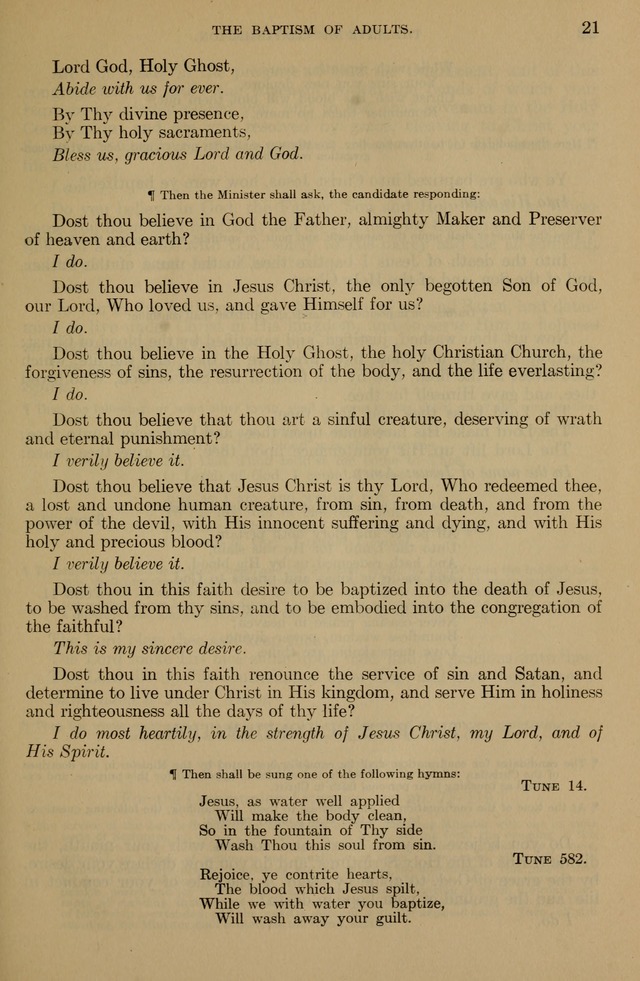 The Liturgy and the Offices of Worship and Hymns of the American Province of the Unitas Fratrum, or the Moravian Church page 21