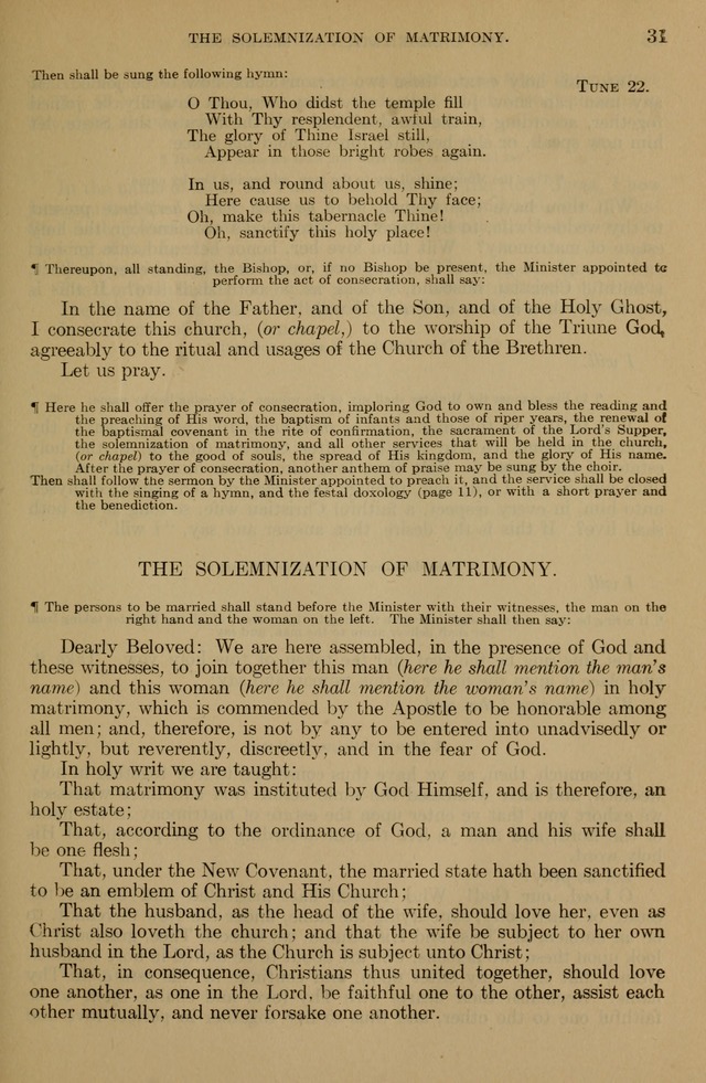 The Liturgy and the Offices of Worship and Hymns of the American Province of the Unitas Fratrum, or the Moravian Church page 31
