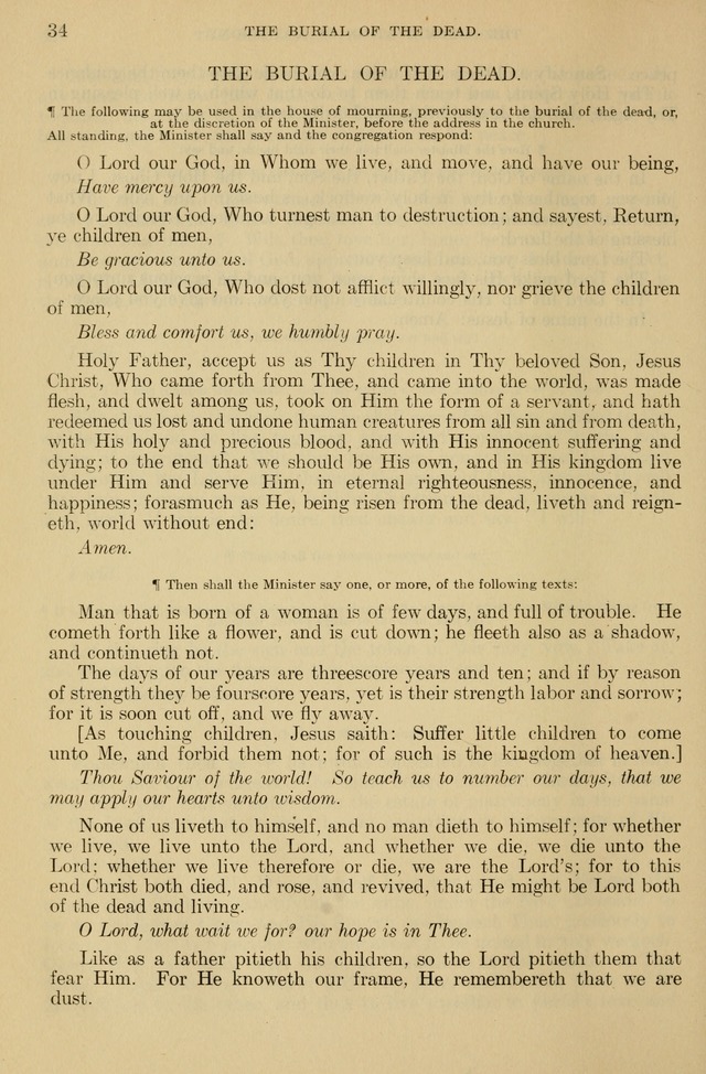 The Liturgy and the Offices of Worship and Hymns of the American Province of the Unitas Fratrum, or the Moravian Church page 34