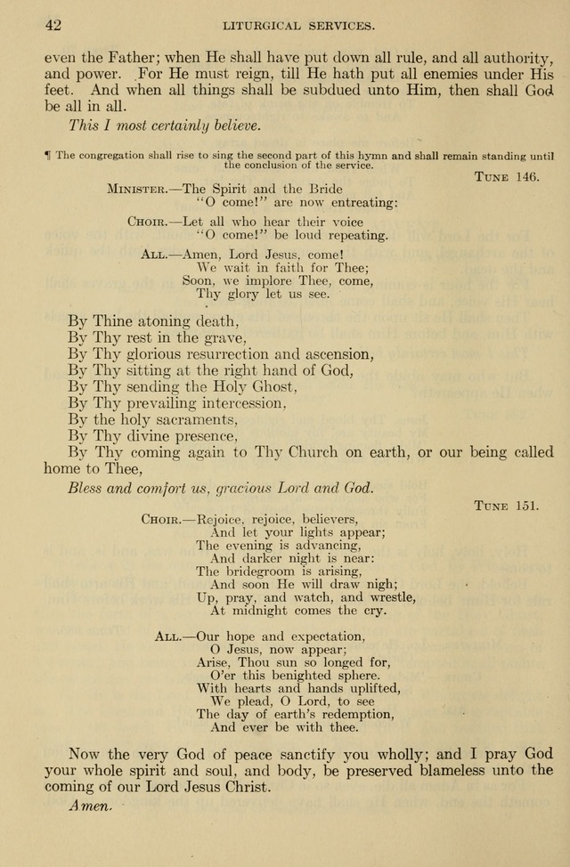 The Liturgy and the Offices of Worship and Hymns of the American Province of the Unitas Fratrum, or the Moravian Church page 42