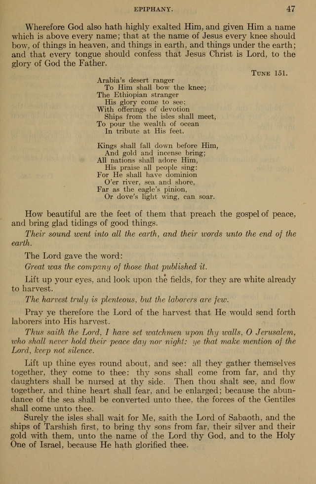 The Liturgy and the Offices of Worship and Hymns of the American Province of the Unitas Fratrum, or the Moravian Church page 47
