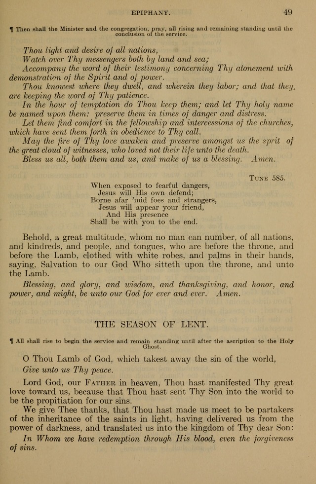 The Liturgy and the Offices of Worship and Hymns of the American Province of the Unitas Fratrum, or the Moravian Church page 49