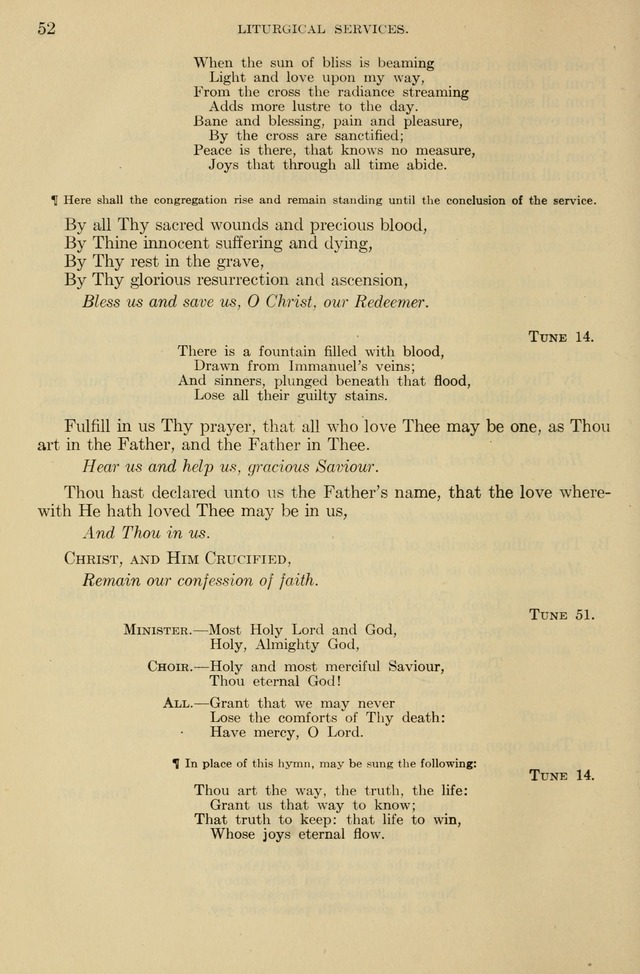 The Liturgy and the Offices of Worship and Hymns of the American Province of the Unitas Fratrum, or the Moravian Church page 52