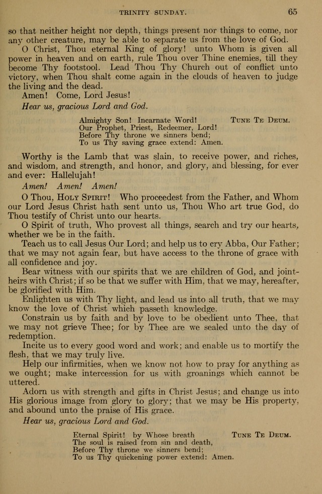 The Liturgy and the Offices of Worship and Hymns of the American Province of the Unitas Fratrum, or the Moravian Church page 65