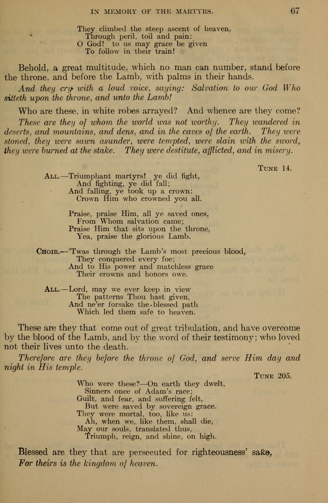The Liturgy and the Offices of Worship and Hymns of the American Province of the Unitas Fratrum, or the Moravian Church page 67