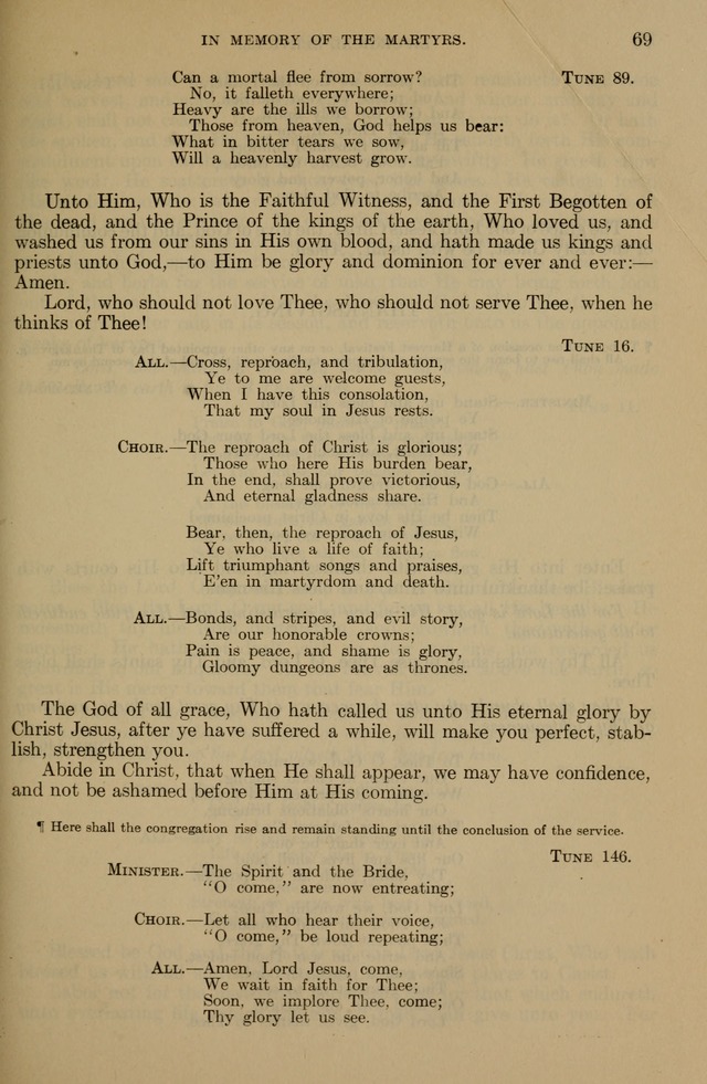 The Liturgy and the Offices of Worship and Hymns of the American Province of the Unitas Fratrum, or the Moravian Church page 69