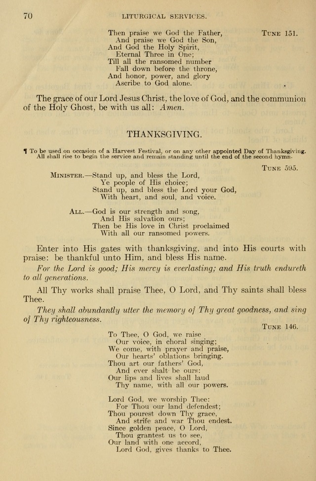 The Liturgy and the Offices of Worship and Hymns of the American Province of the Unitas Fratrum, or the Moravian Church page 70