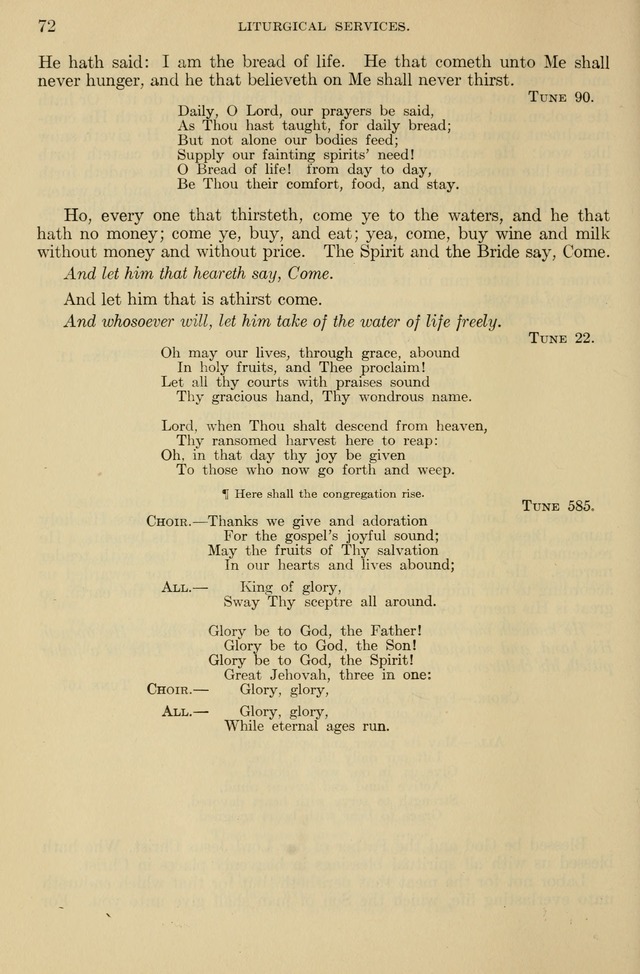 The Liturgy and the Offices of Worship and Hymns of the American Province of the Unitas Fratrum, or the Moravian Church page 72