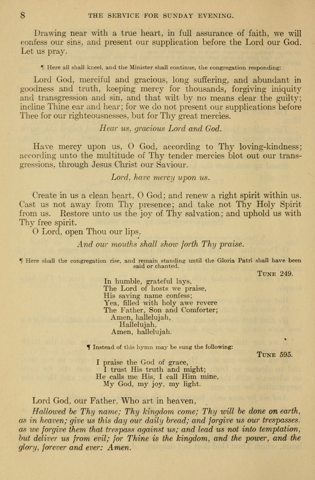 The Liturgy and the Offices of Worship and Hymns of the American Province of the Unitas Fratrum, or the Moravian Church page 8