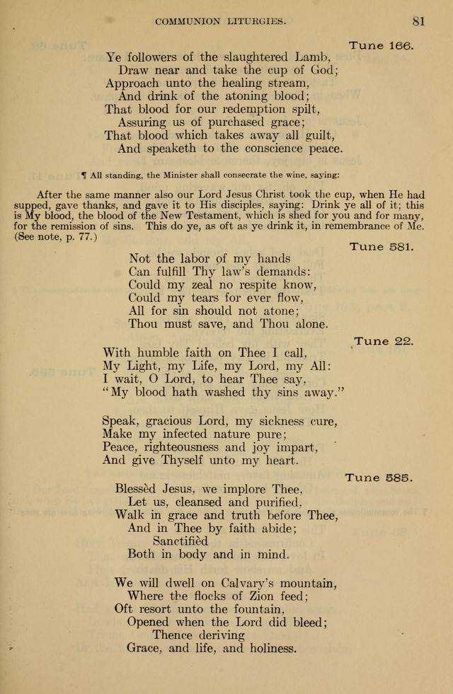 The Liturgy and the Offices of Worship and Hymns of the American Province of the Unitas Fratrum, or the Moravian Church page 81