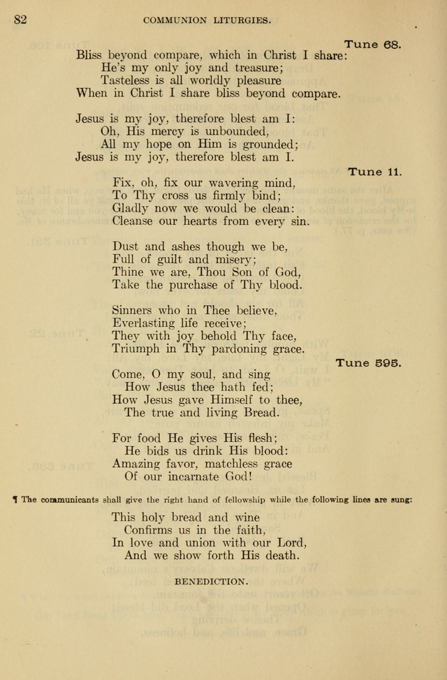 The Liturgy and the Offices of Worship and Hymns of the American Province of the Unitas Fratrum, or the Moravian Church page 82