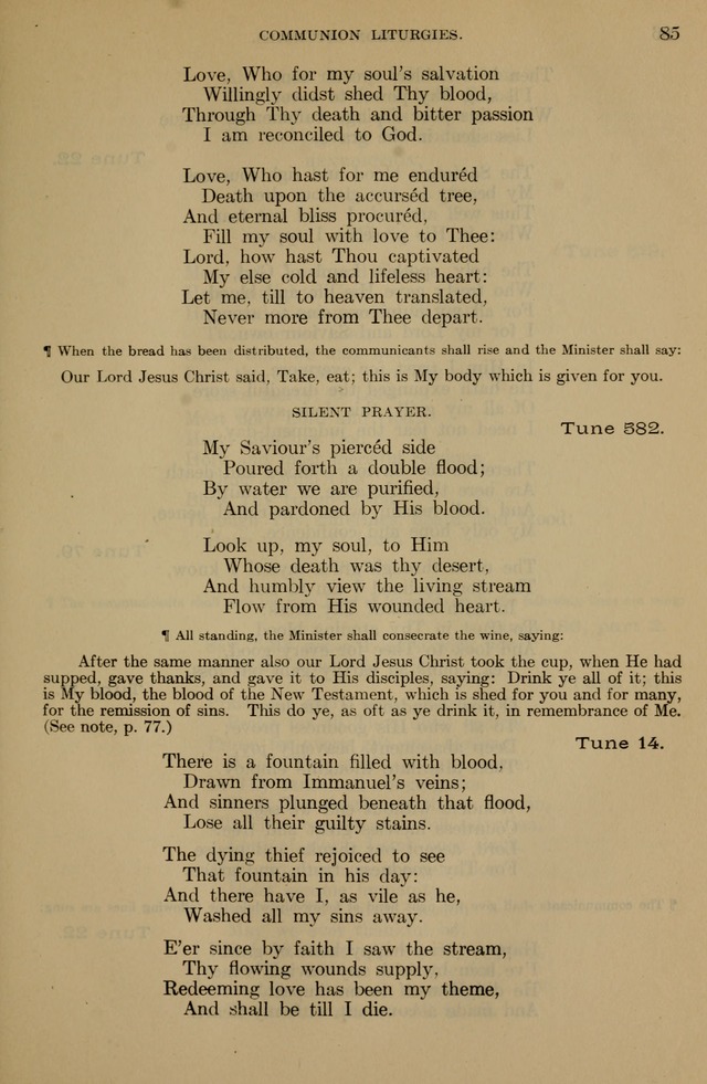 The Liturgy and the Offices of Worship and Hymns of the American Province of the Unitas Fratrum, or the Moravian Church page 85