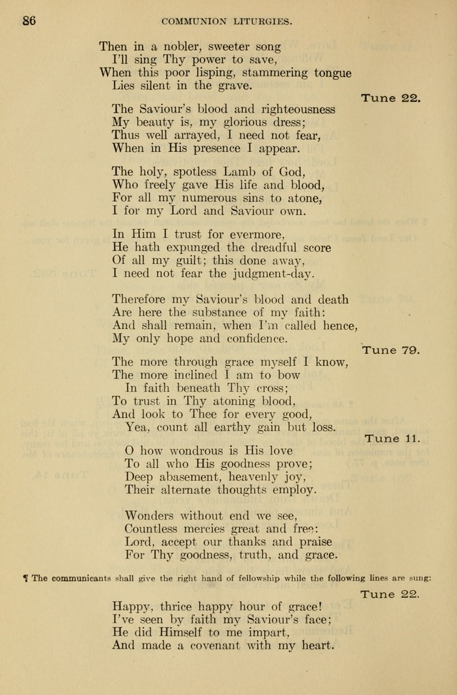 The Liturgy and the Offices of Worship and Hymns of the American Province of the Unitas Fratrum, or the Moravian Church page 86