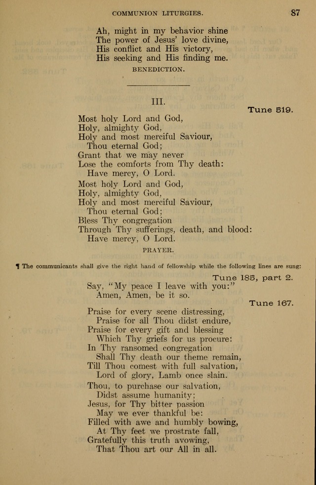 The Liturgy and the Offices of Worship and Hymns of the American Province of the Unitas Fratrum, or the Moravian Church page 87