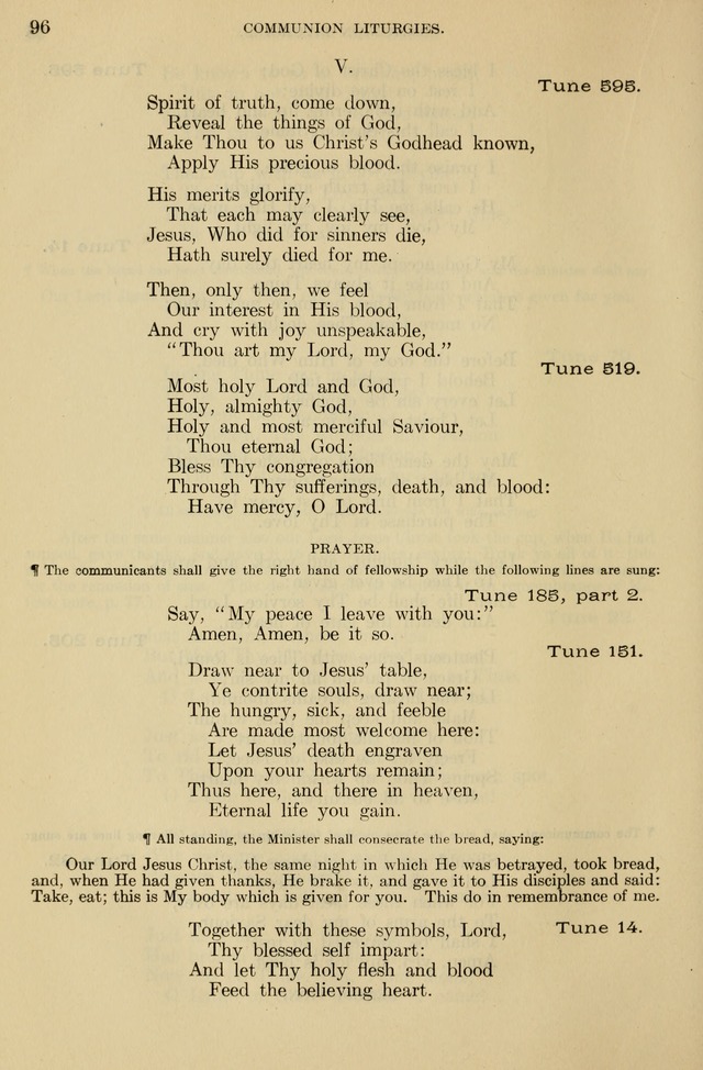 The Liturgy and the Offices of Worship and Hymns of the American Province of the Unitas Fratrum, or the Moravian Church page 96