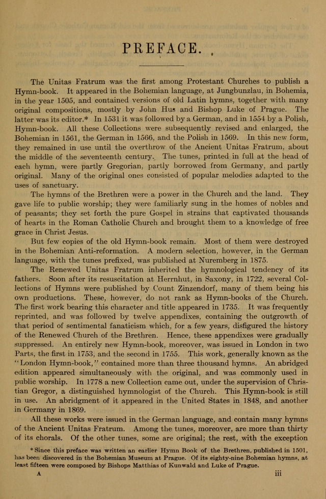 The Liturgy and the Offices of Worship and Hymns of the American Province of the Unitas Fratrum, or the Moravian Church page ix