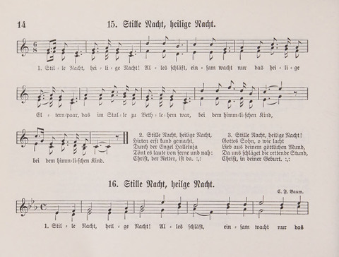 Lieder-Perlen: Eine Sammlung von Liedern geistlichen und gemischten Inhalts, theils in deutscher, theils in englischer Sprache, nebt einer Anzahl Spiellieder, ein-, zwei- und dreistimmig (mit Anhang) page 14