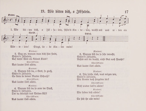 Lieder-Perlen: Eine Sammlung von Liedern geistlichen und gemischten Inhalts, theils in deutscher, theils in englischer Sprache, nebt einer Anzahl Spiellieder, ein-, zwei- und dreistimmig (mit Anhang) page 17