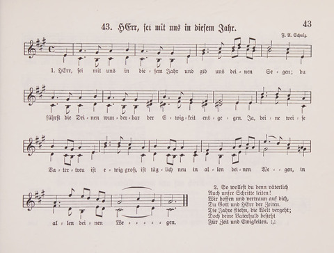 Lieder-Perlen: Eine Sammlung von Liedern geistlichen und gemischten Inhalts, theils in deutscher, theils in englischer Sprache, nebt einer Anzahl Spiellieder, ein-, zwei- und dreistimmig (mit Anhang) page 43