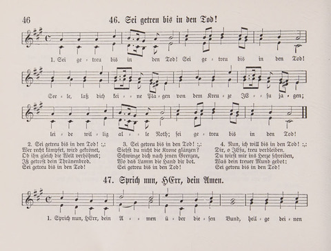 Lieder-Perlen: Eine Sammlung von Liedern geistlichen und gemischten Inhalts, theils in deutscher, theils in englischer Sprache, nebt einer Anzahl Spiellieder, ein-, zwei- und dreistimmig (mit Anhang) page 46