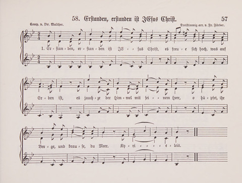 Lieder-Perlen: Eine Sammlung von Liedern geistlichen und gemischten Inhalts, theils in deutscher, theils in englischer Sprache, nebt einer Anzahl Spiellieder, ein-, zwei- und dreistimmig (mit Anhang) page 57