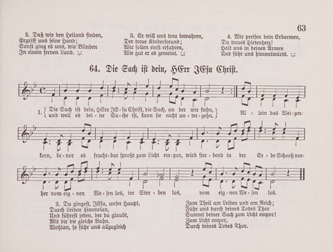 Lieder-Perlen: Eine Sammlung von Liedern geistlichen und gemischten Inhalts, theils in deutscher, theils in englischer Sprache, nebt einer Anzahl Spiellieder, ein-, zwei- und dreistimmig (mit Anhang) page 63