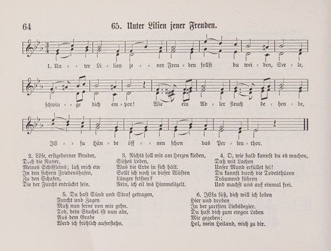 Lieder-Perlen: Eine Sammlung von Liedern geistlichen und gemischten Inhalts, theils in deutscher, theils in englischer Sprache, nebt einer Anzahl Spiellieder, ein-, zwei- und dreistimmig (mit Anhang) page 64