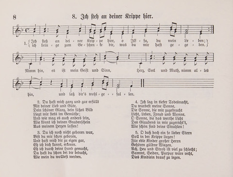 Lieder-Perlen: Eine Sammlung von Liedern geistlichen und gemischten Inhalts, theils in deutscher, theils in englischer Sprache, nebt einer Anzahl Spiellieder, ein-, zwei- und dreistimmig (mit Anhang) page 8
