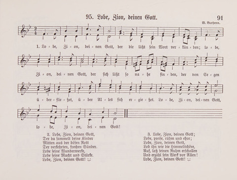Lieder-Perlen: Eine Sammlung von Liedern geistlichen und gemischten Inhalts, theils in deutscher, theils in englischer Sprache, nebt einer Anzahl Spiellieder, ein-, zwei- und dreistimmig (mit Anhang) page 91