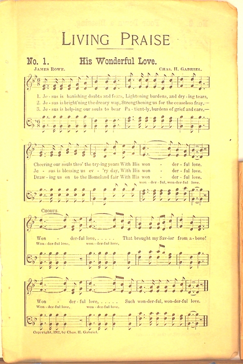 Living Praise: a collection of sacred songs for Sunday-schools, young people