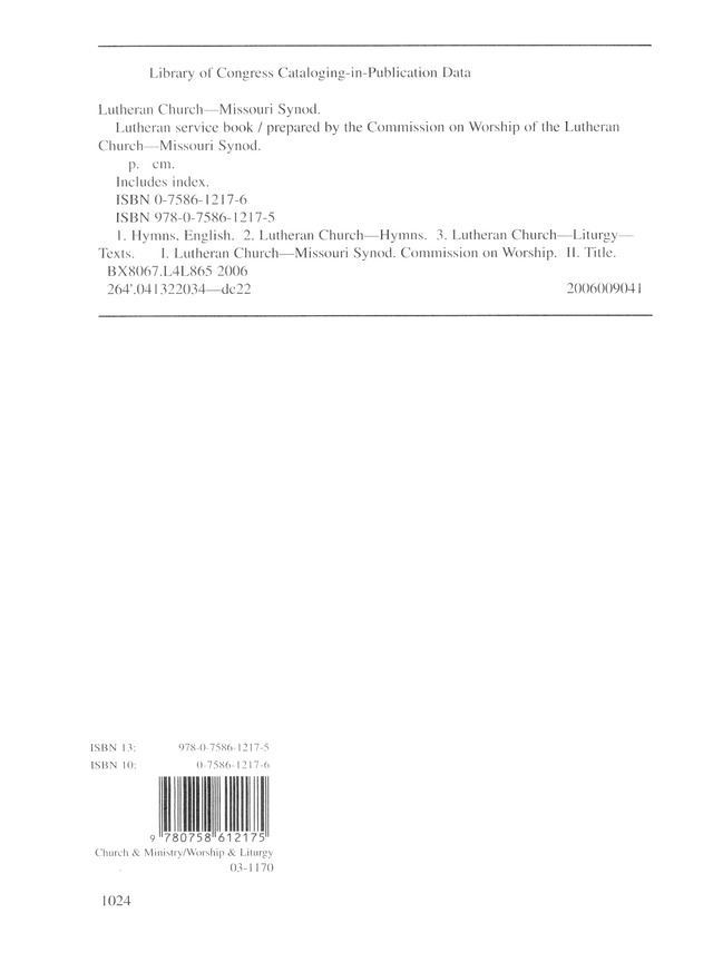 Lutheran Service Book page 999