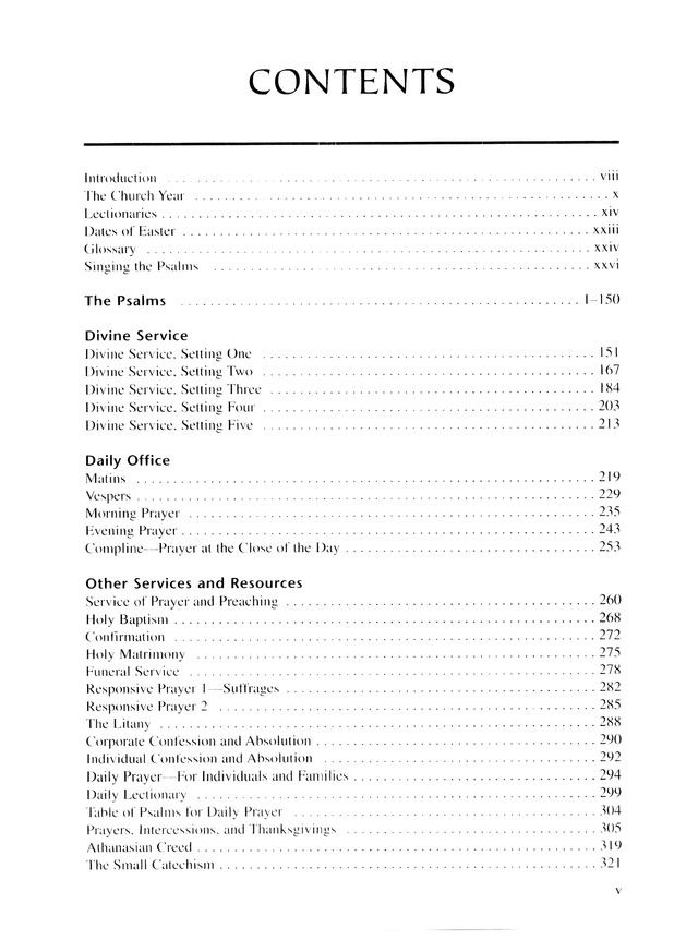 Lutheran Service Book page iii
