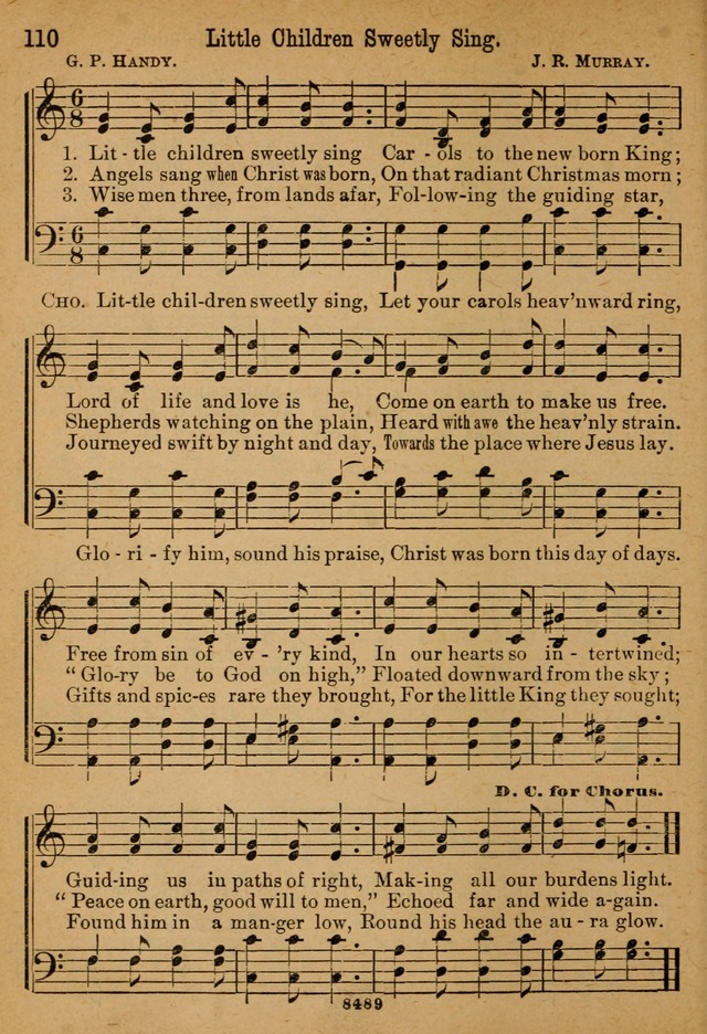 Little Sacred Songs: for Little Singers of the primary department of the Sunday school, and for Kindergartens and the home page 110