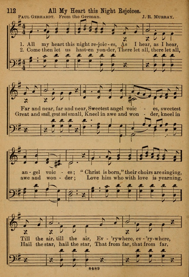 Little Sacred Songs: for Little Singers of the primary department of the Sunday school, and for Kindergartens and the home page 112