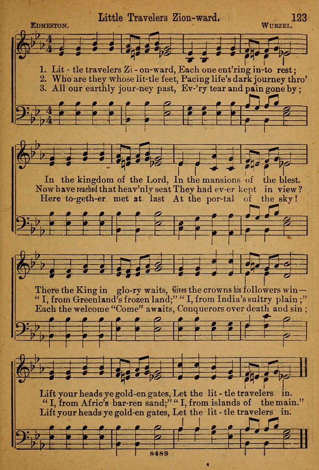 Little Sacred Songs: for Little Singers of the primary department of the Sunday school, and for Kindergartens and the home page 123