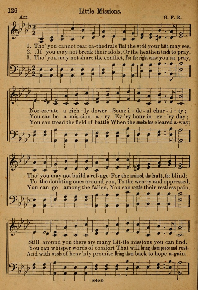 Little Sacred Songs: for Little Singers of the primary department of the Sunday school, and for Kindergartens and the home page 126