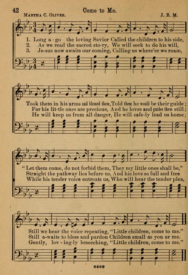 Little Sacred Songs: for Little Singers of the primary department of the Sunday school, and for Kindergartens and the home page 42