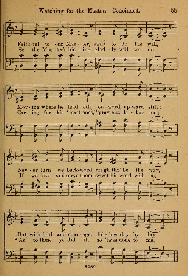 Little Sacred Songs: for Little Singers of the primary department of the Sunday school, and for Kindergartens and the home page 55