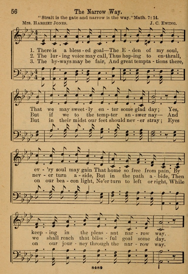 Little Sacred Songs: for Little Singers of the primary department of the Sunday school, and for Kindergartens and the home page 56