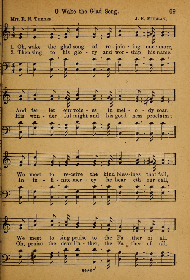 Little Sacred Songs: for Little Singers of the primary department of the Sunday school, and for Kindergartens and the home page 69